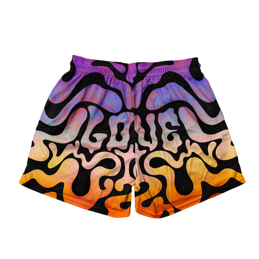 I Love You Hippie Wave Men's Mesh Shorts