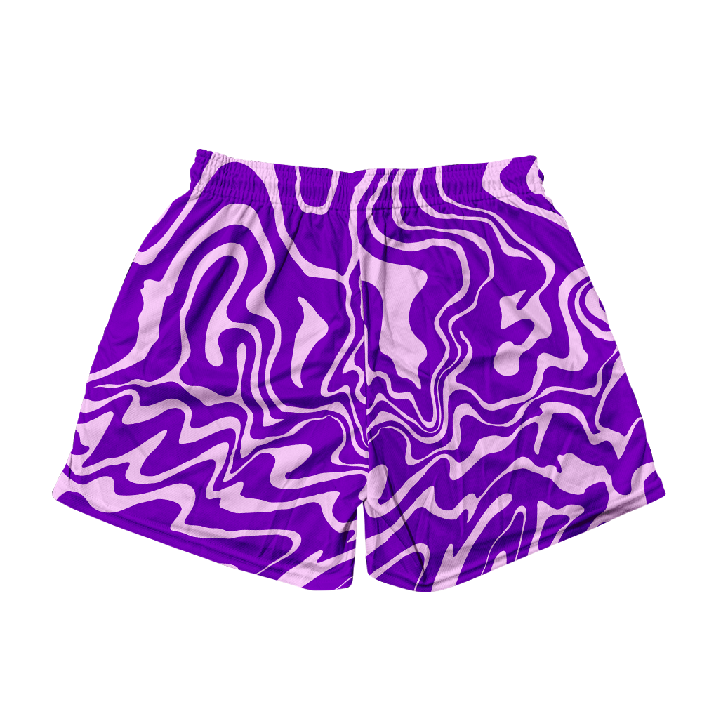 I Love You Psi~ Wave - Purple Men's Mesh Shorts