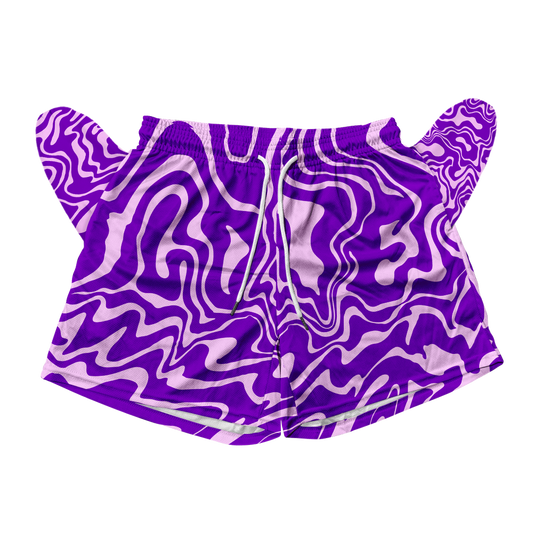 I Love You Psi~ Wave - Purple Men's Mesh Shorts