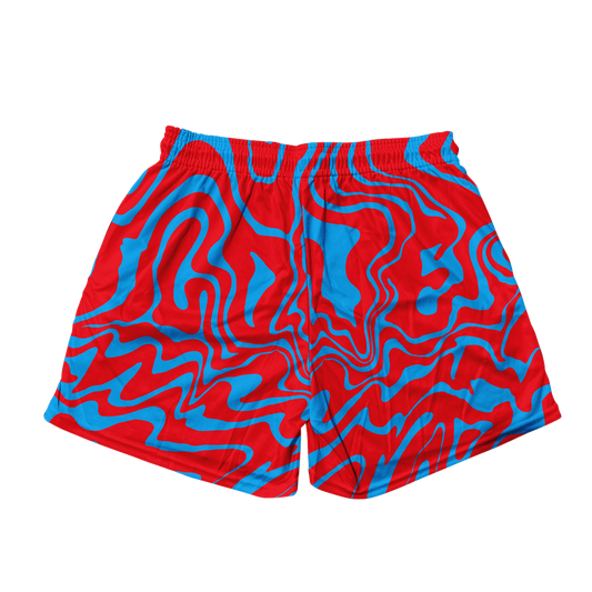 I Love You Psi~ Wave - Red Men's Mesh Shorts