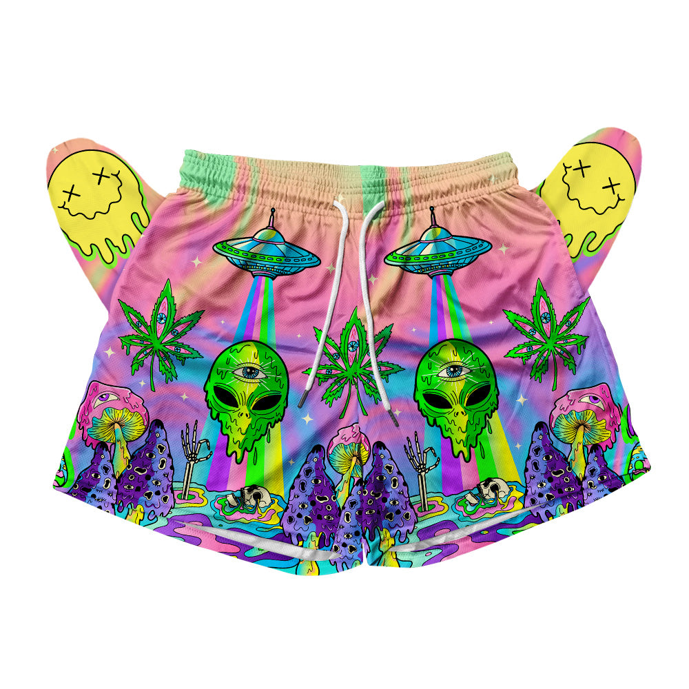 Psyc Trip All Over Print Men's Mesh Shorts