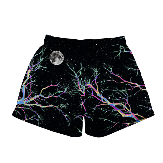 Psi~ Tree and Moon All Over Print Men's Mesh Shorts