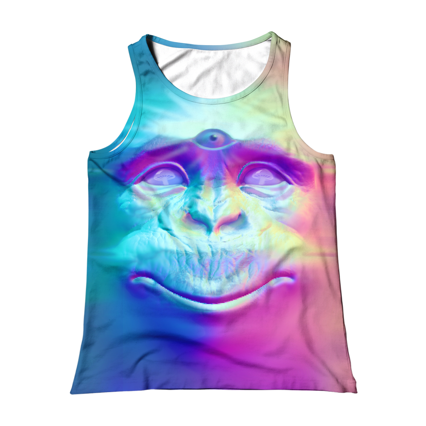 Neon Glowing Monkey All Over Print Unisex Tank Top