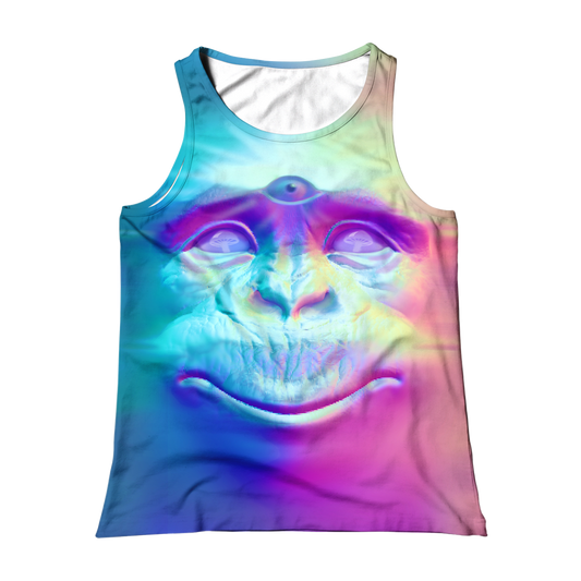 Neon Glowing Monkey All Over Print Unisex Tank Top