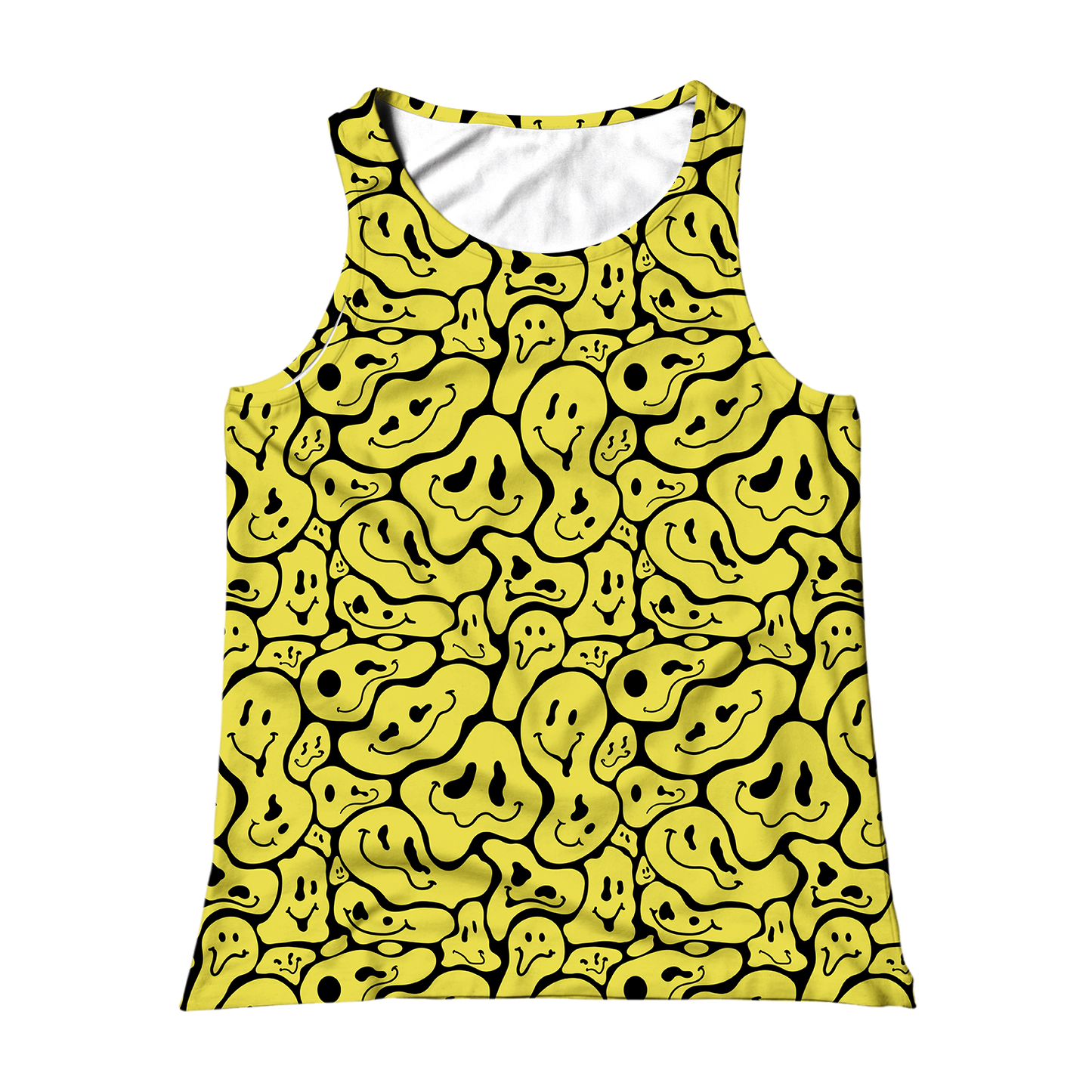 Trippy Smiley Faces All Over Print Unisex Tank Top