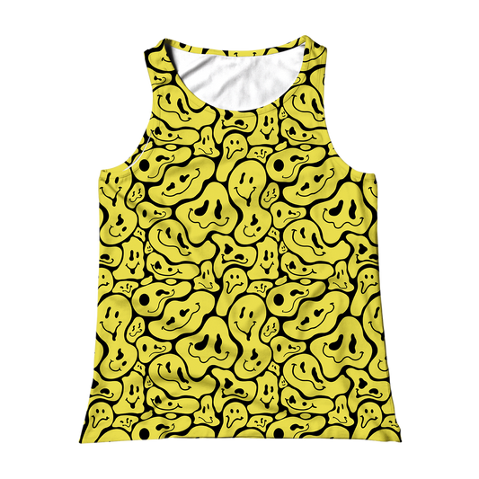 Trippy Smiley Faces All Over Print Unisex Tank Top