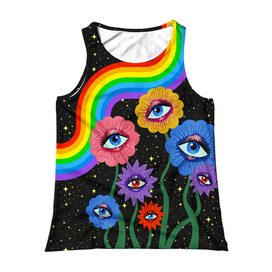 Rainbow Eyes All Over Print Unisex Tank Top