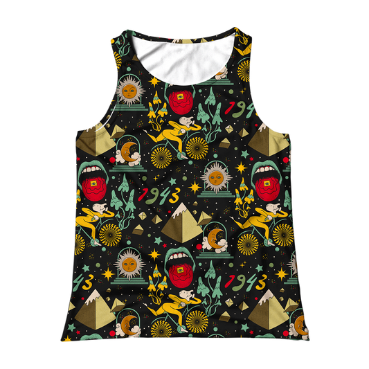 Bicycle Day Pattern All Over Print Unisex Tank Top