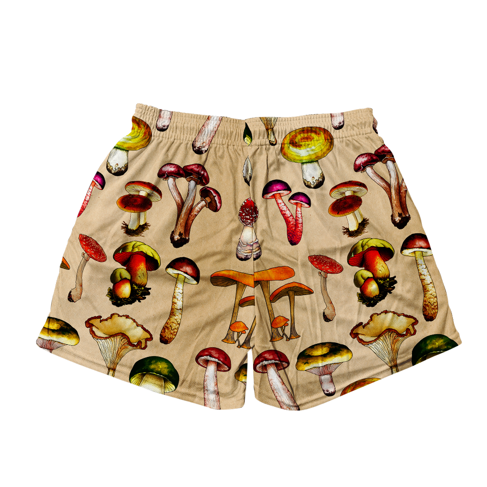 Magic Mushrooms All Over Print Men's Mesh Shorts