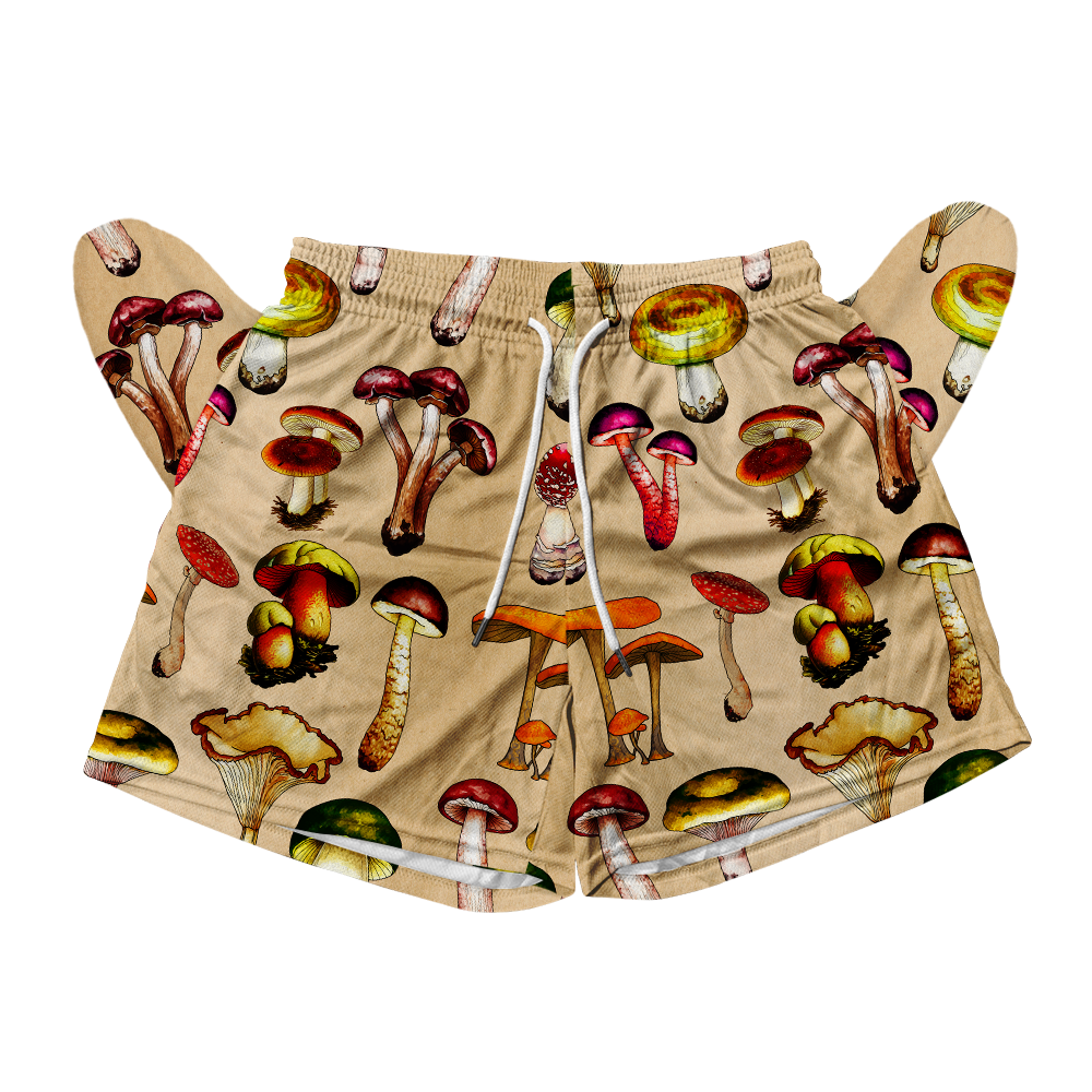 Magic Mushrooms All Over Print Men's Mesh Shorts