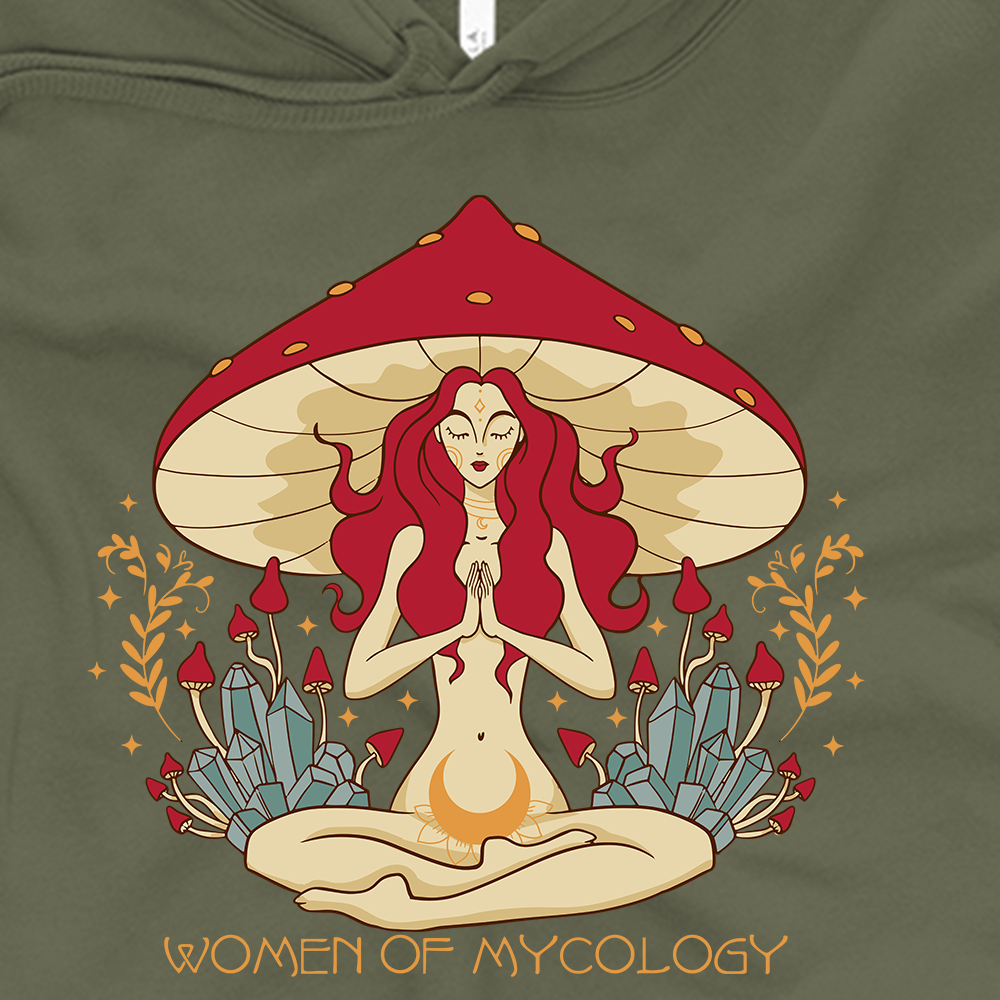 Mystical Woman of Mycology Graphic Crop Hoodie