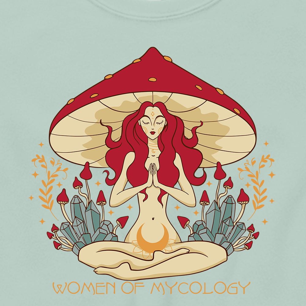 Mystical Woman of Mycology Graphic Crop Sweatshirt