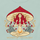 Mystical Woman of Mycology Graphic Crop Sweatshirt