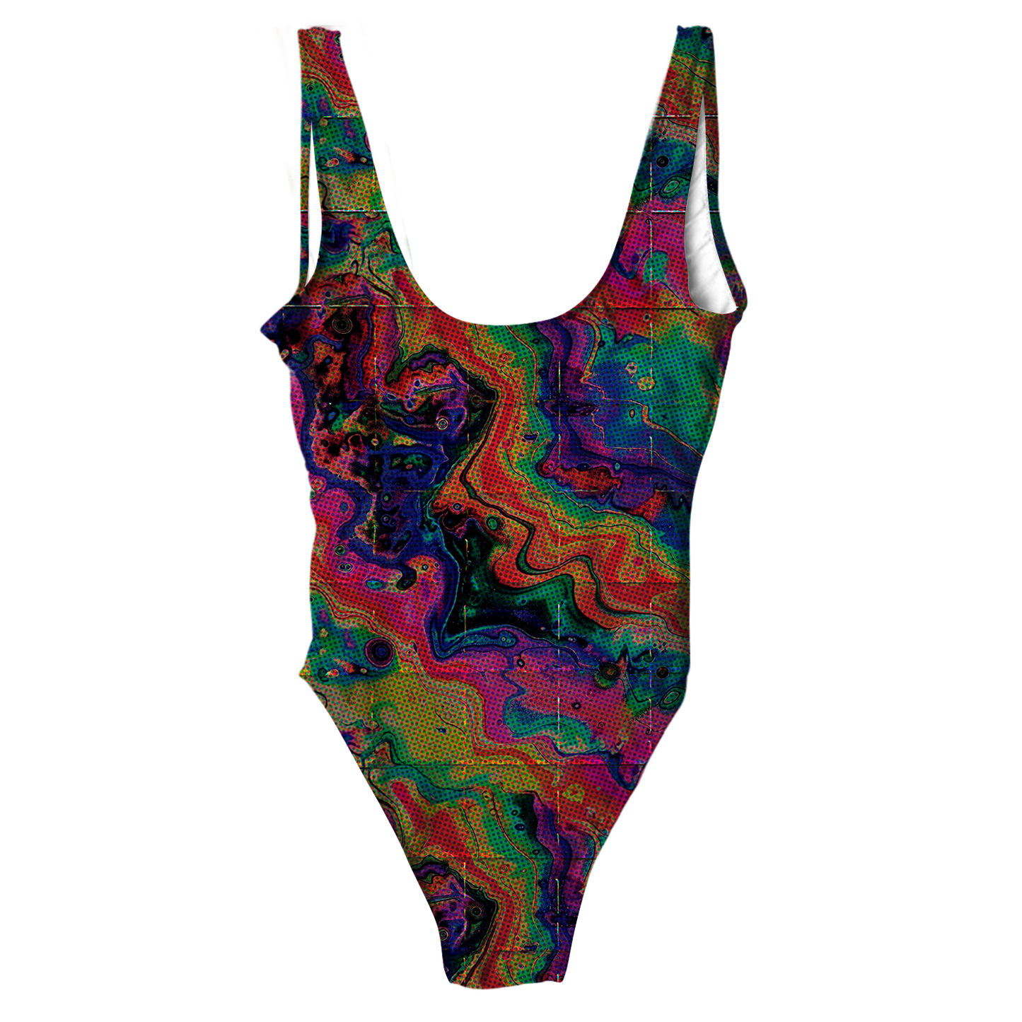 Acid Melt All Over Print One-Piece Swimsuit