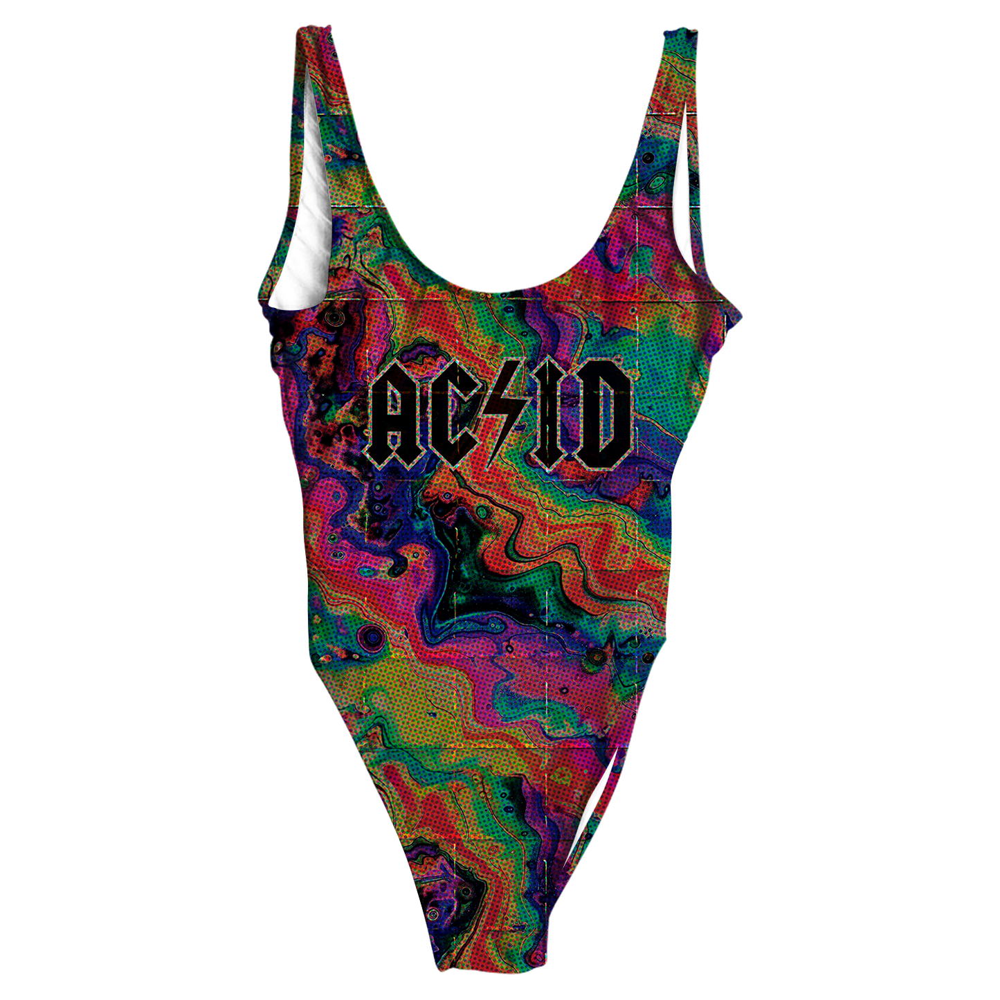 Acid Melt All Over Print One-Piece Swimsuit