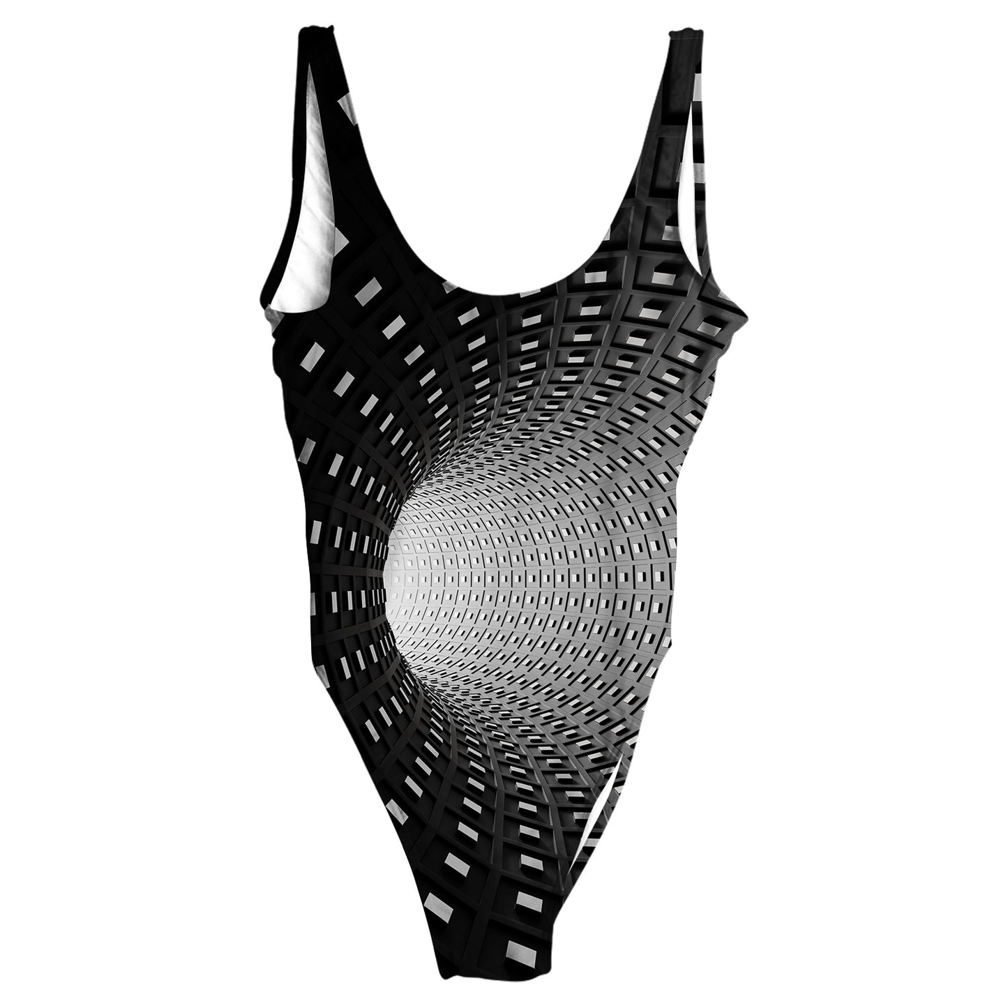 Optical Illusion All Over Print One-Piece Swimsuit