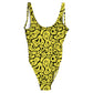 Trippy Smiley Faces All Over Print One-Piece Swimsuit