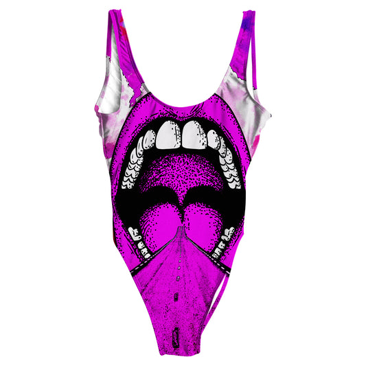 Into My Mouth All Over Print One-Piece Swimsuit
