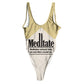 Meditate All Over Print High Waist Swimsuit