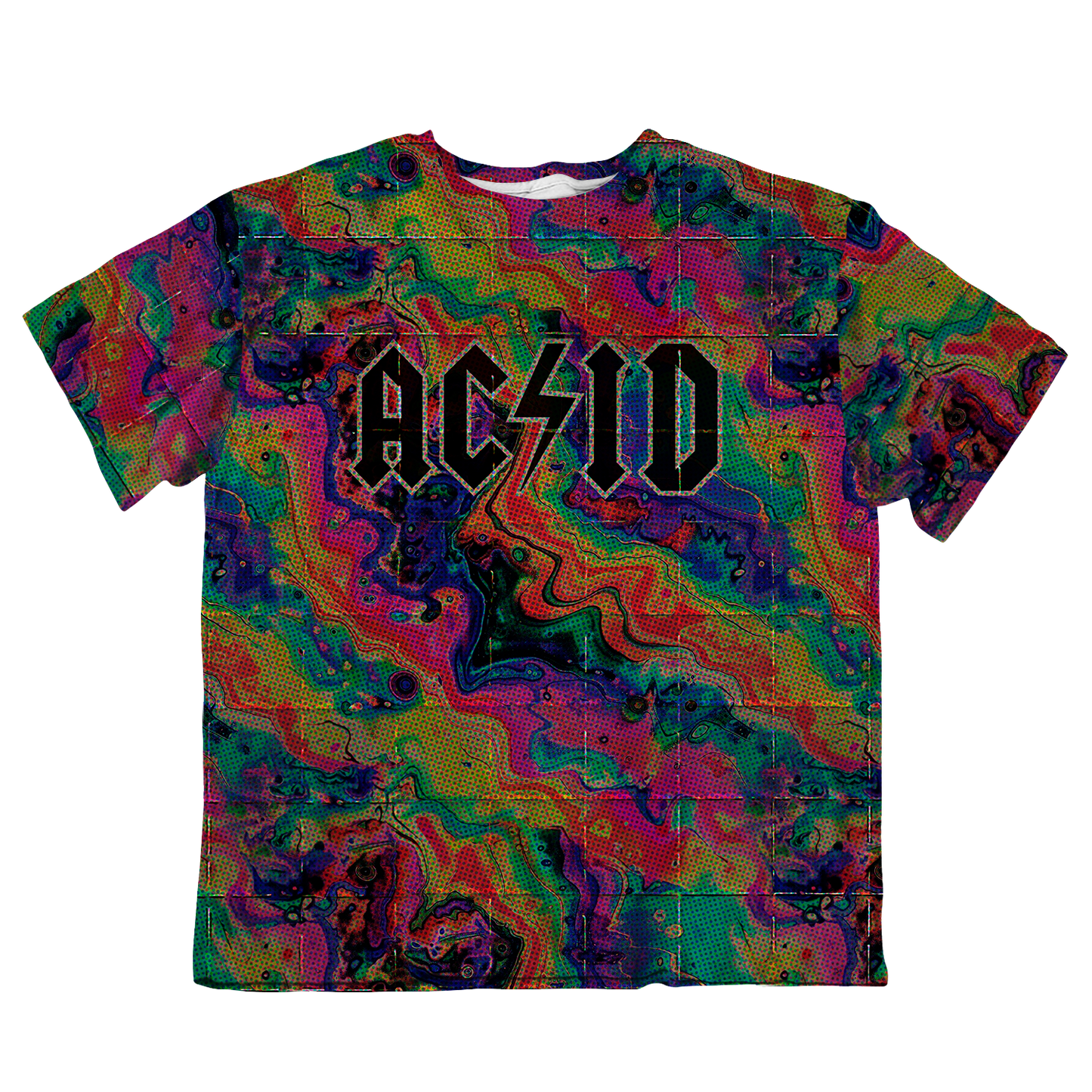 Acid Melt All Over Print Oversized Tee