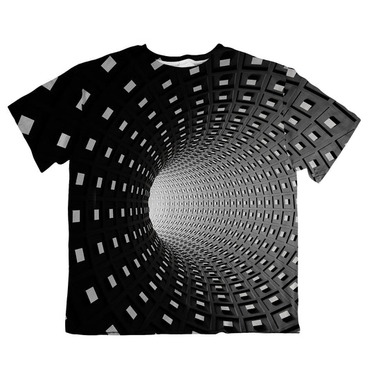 Optical Illusion All Over Print Oversized Tee