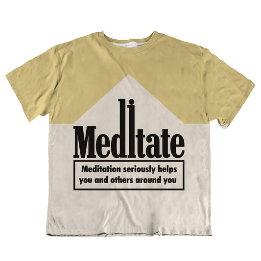 Meditate All Over Print Oversized Tee