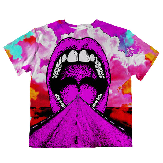 Into My Mouth All Over Print Oversized Tee