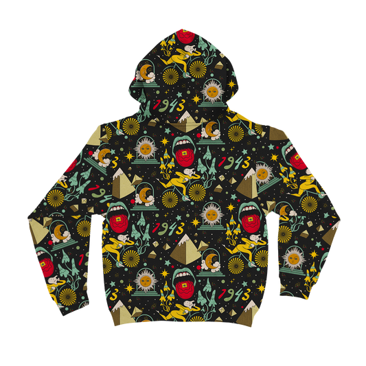 Bicycle Day Pattern All Over Print Unisex Hoodie
