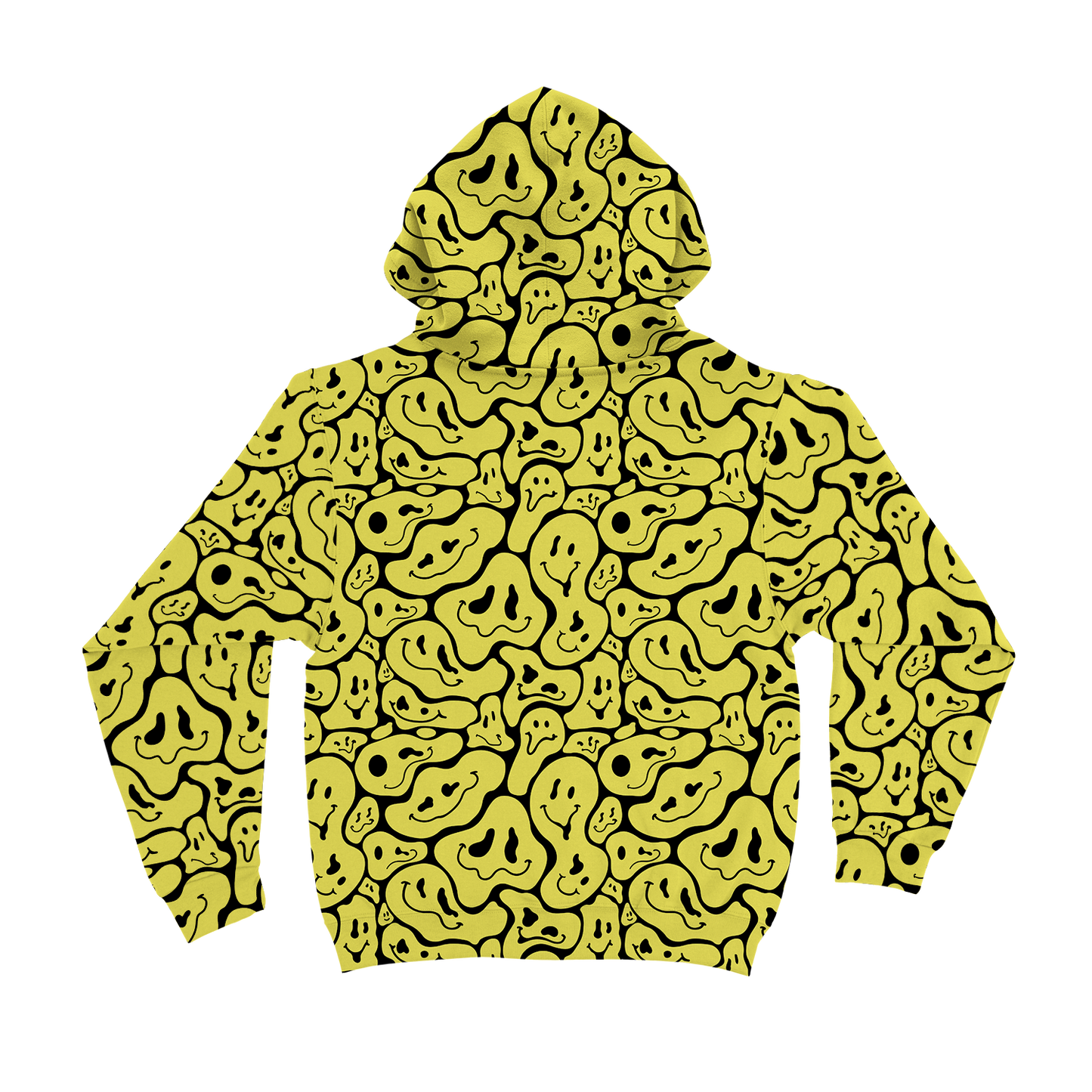 Trippy Smiley Faces All Over Print Unisex Hoodie