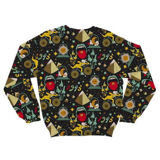Bicycle Day Pattern All Over Print Unisex Sweatshirt