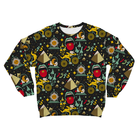 Bicycle Day Pattern All Over Print Unisex Sweatshirt