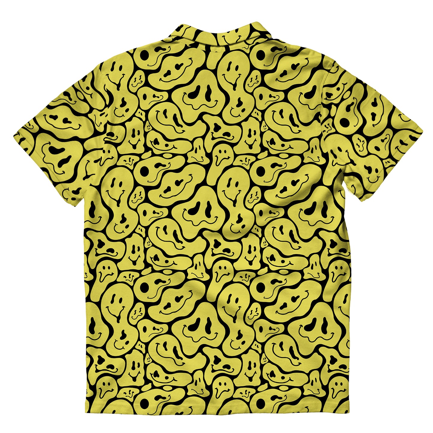 Trippy Smiley Faces All Over Print Men's Polo Shirt