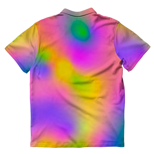 Neon Dream All Over Print Men's Polo Shirt