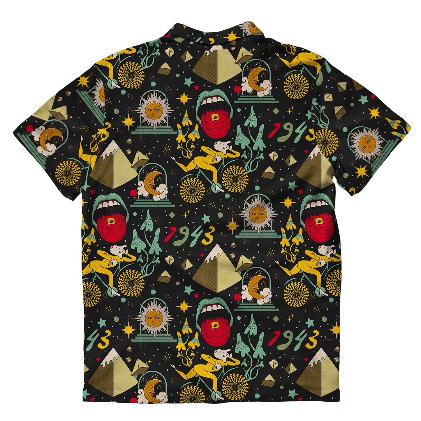 Bicycle Day Pattern All Over Print Men's Polo Shirt