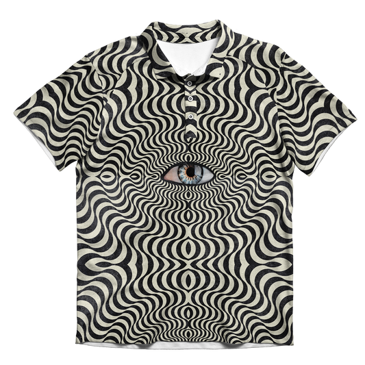 Hypnotic Eye All Over Print Men's Polo Shirt