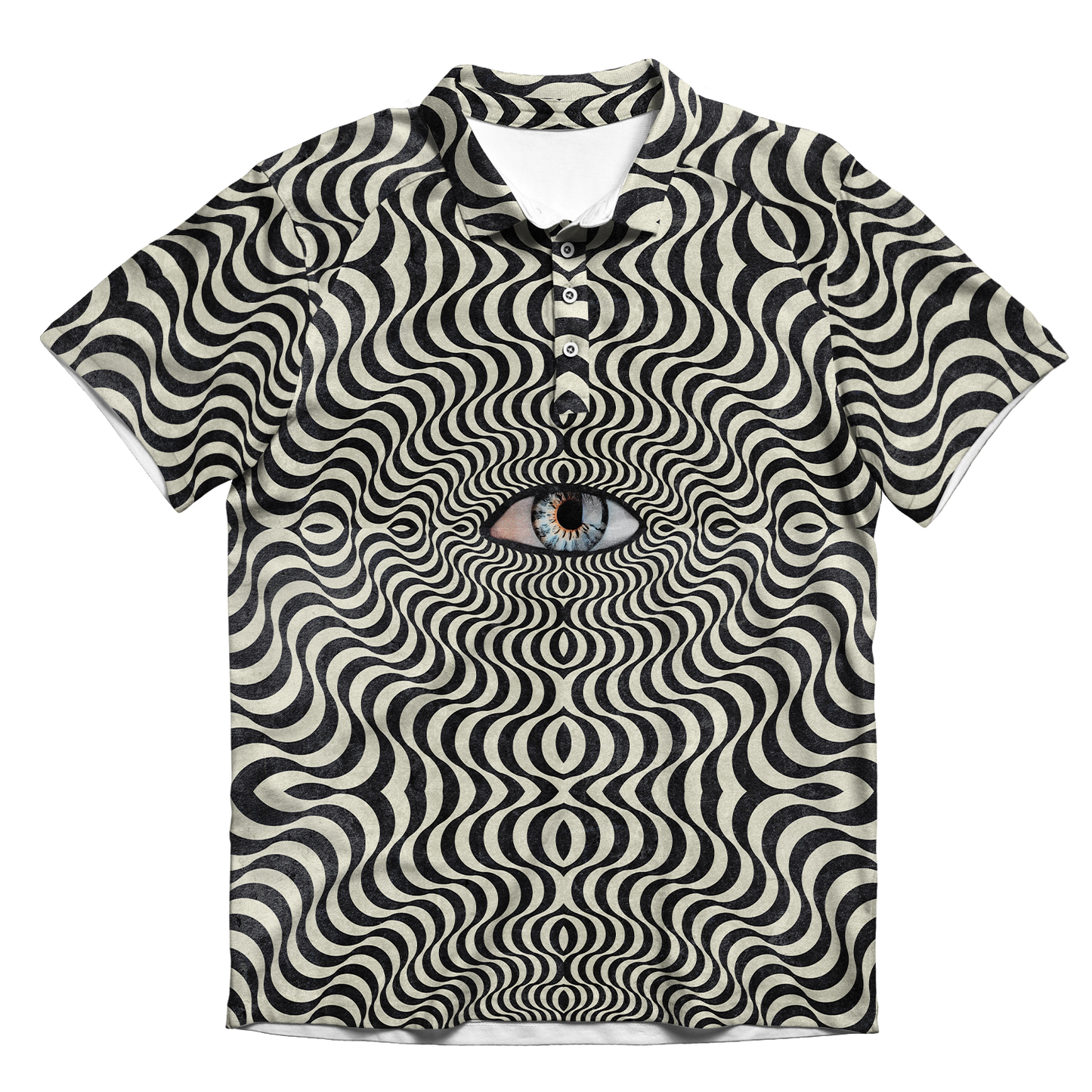 Hypnotic Eye All Over Print Men's Polo Shirt