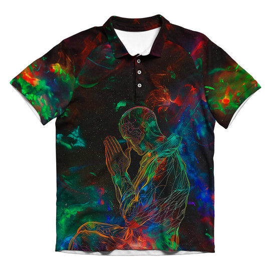 Prayer All Over Print Men's Polo Shirt