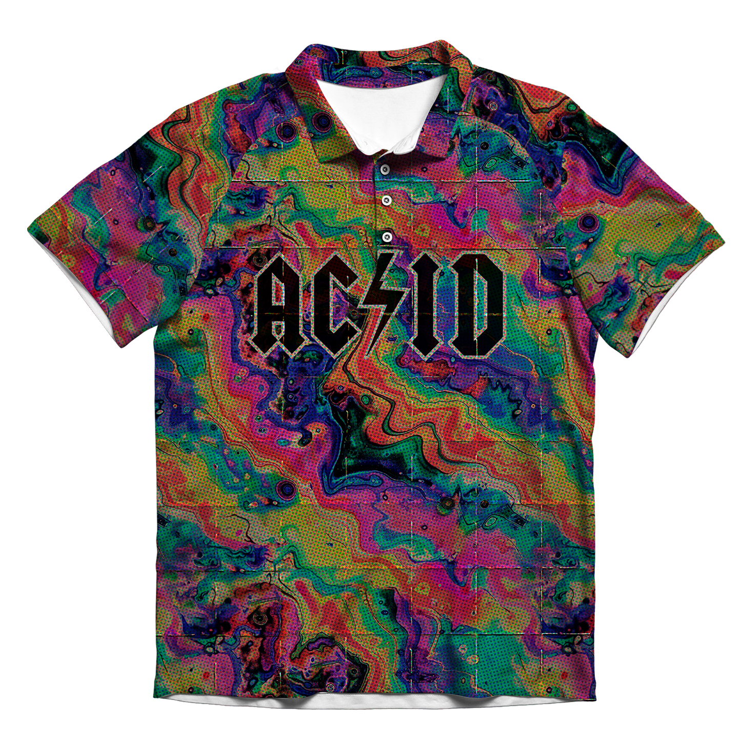 Acid Melt All Over Print Men's Polo Shirt