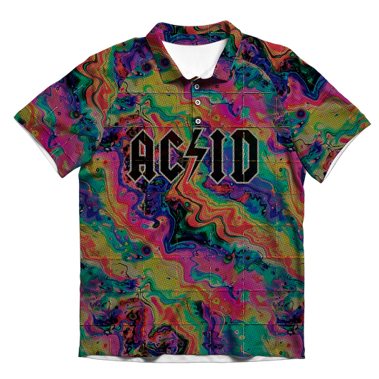 Acid Melt All Over Print Men's Polo Shirt