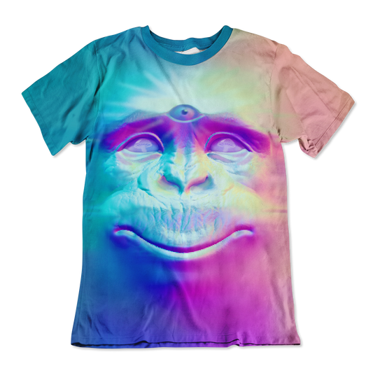 Neon Glowing Monkey All Over Print Unisex Tee 