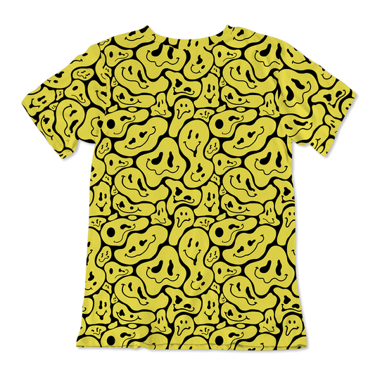 Trippy Smiley Faces All Over Print Unisex Tee
