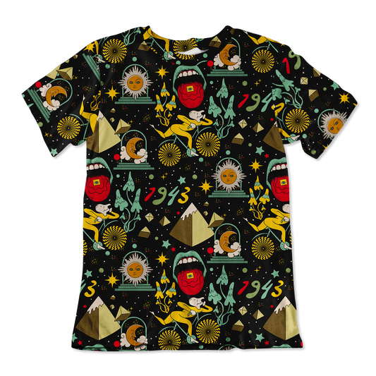 Bicycle Day Pattern All Over Print Unisex Tee