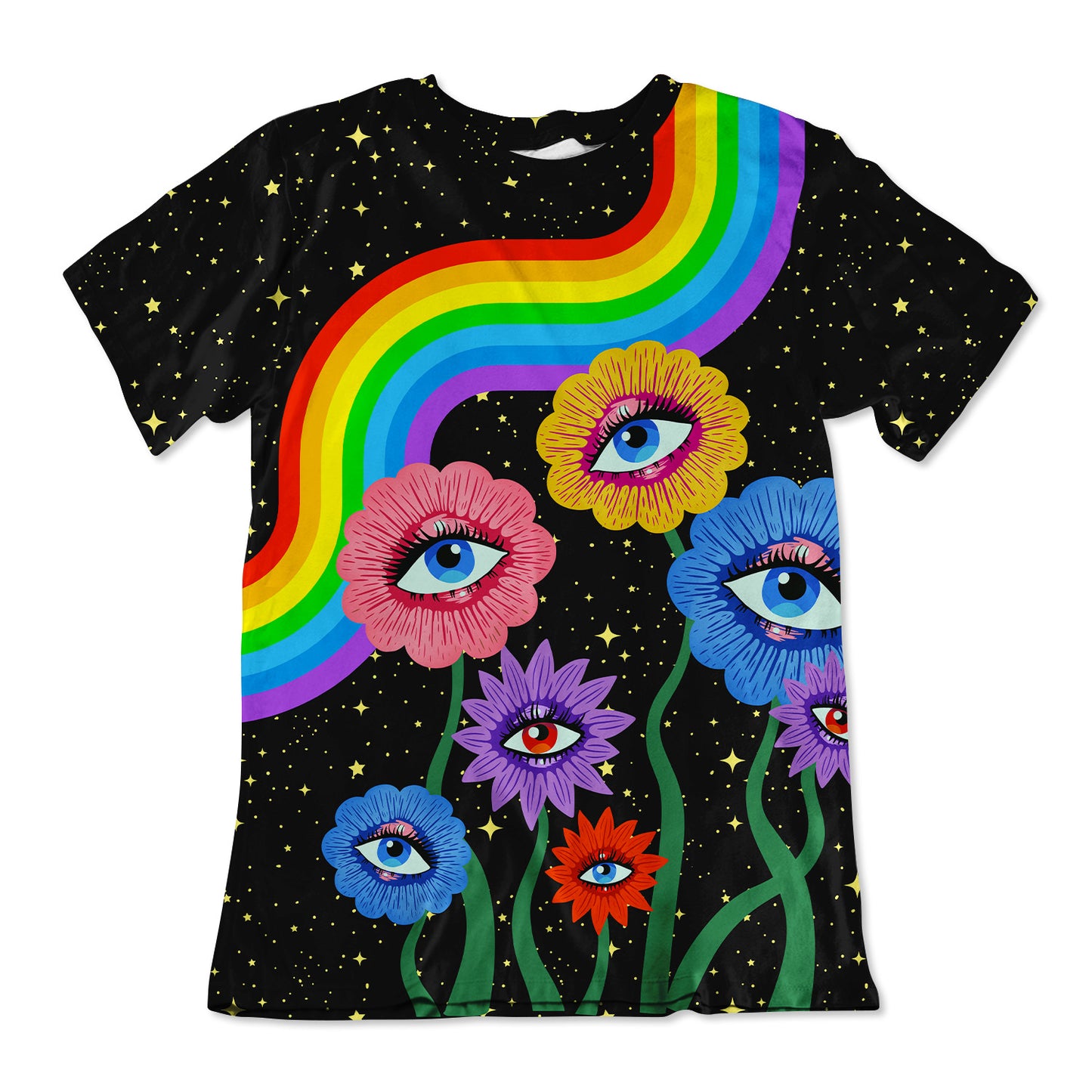 Rainbow Eyes All Over Print Unisex Tee