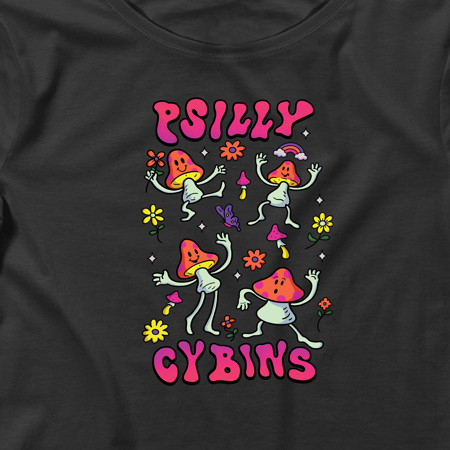 Psi~ Cybins Graphic Crop Tee