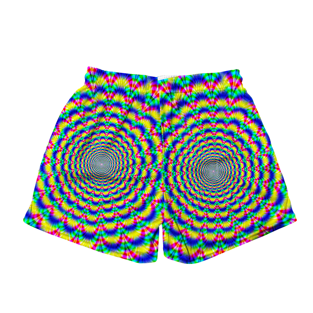 Psi~ Spiral All Over Print Men's Mesh Shorts