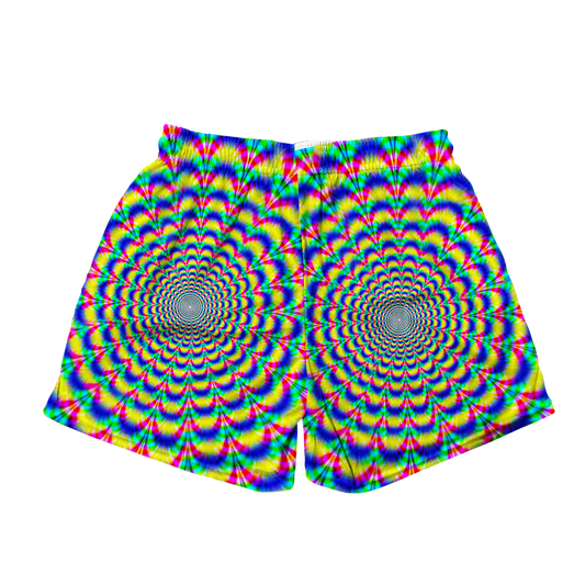 Psi~ Spiral All Over Print Men's Mesh Shorts