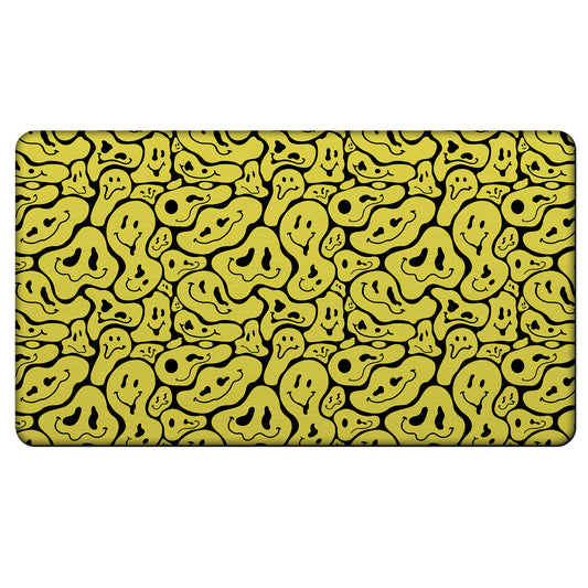 Trippy Smiley Faces Rubber Door Mat