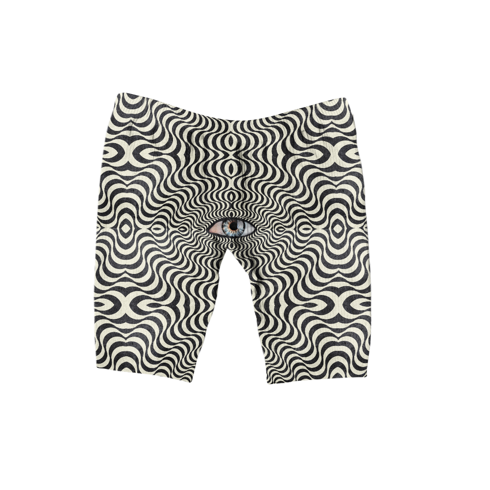 Hypnotic Eye All Over Print Women's Ribbed Shorts