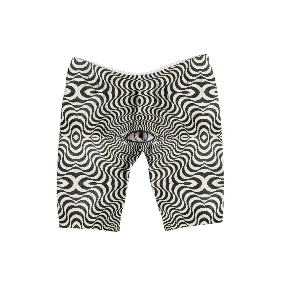 Hypnotic Eye All Over Print Women's Ribbed Shorts