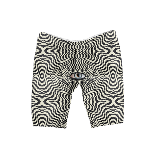 Hypnotic Eye All Over Print Women's Ribbed Shorts